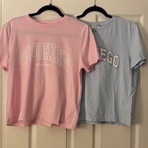 Pink & Blue Graphic T-Shirt